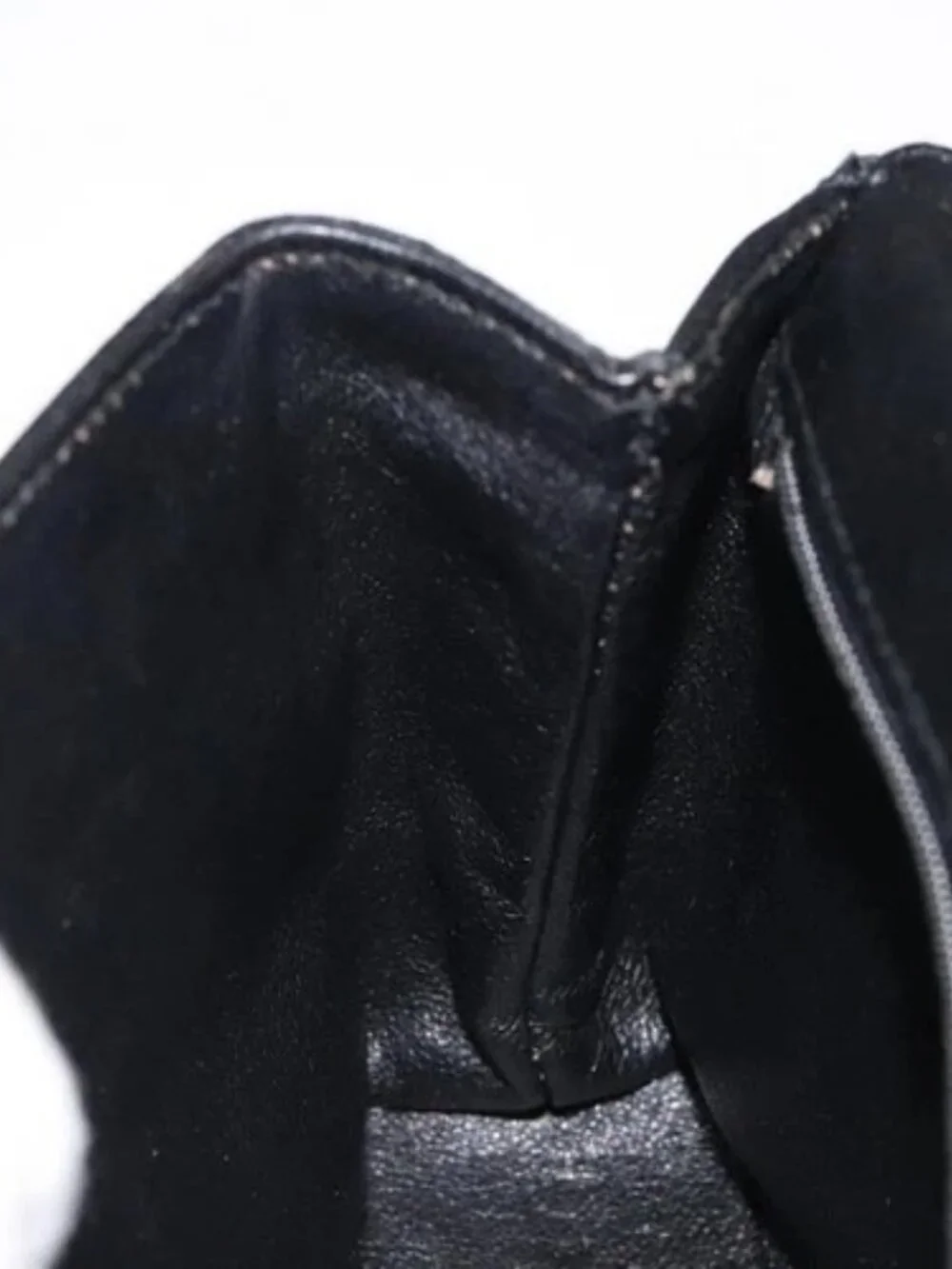 CHANEL Shoulder Bag Silk Black Gold CC Auth 123511